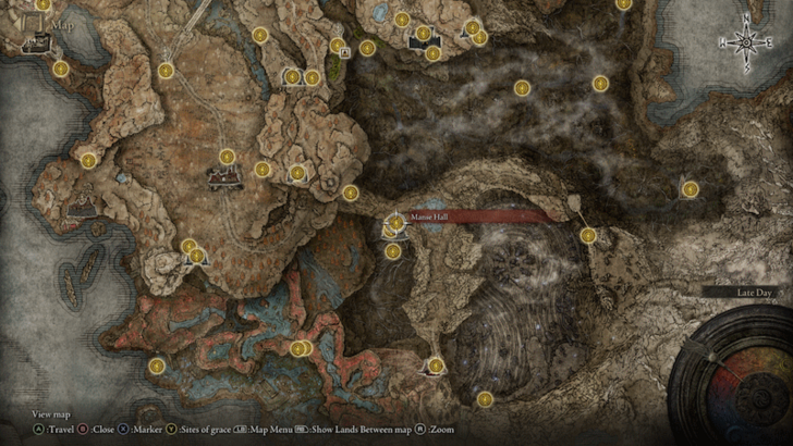 Elden Ring - Manse Hall Site of Grace Map Location