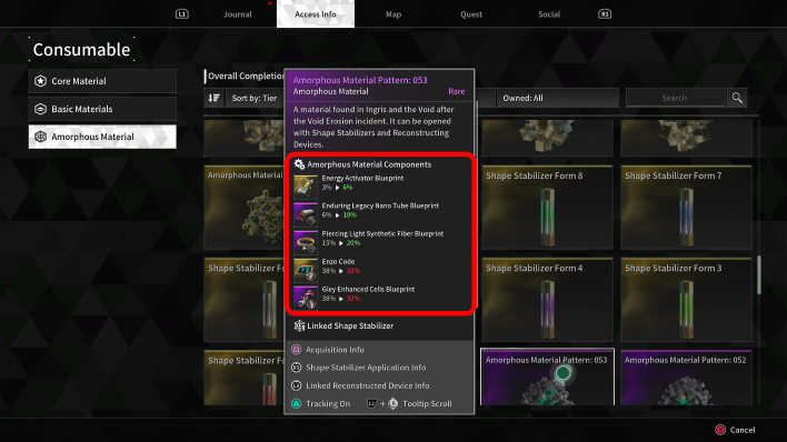 The First Descendant - Amorphous Material with Shape Stabilizer