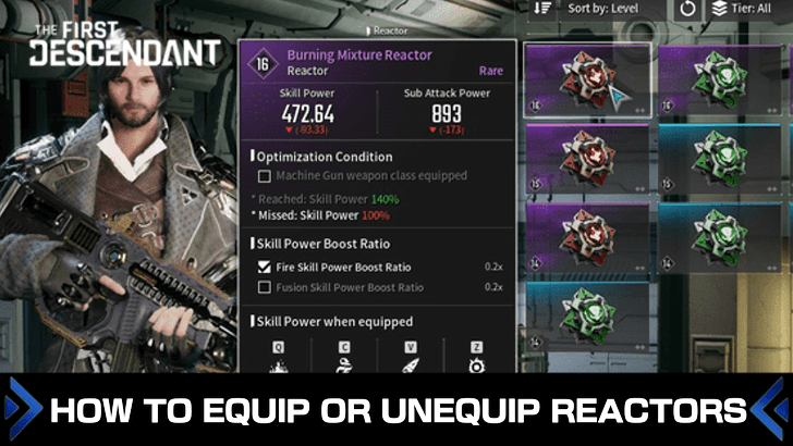 The First Descendant - How to Equip or Unequip Reactors