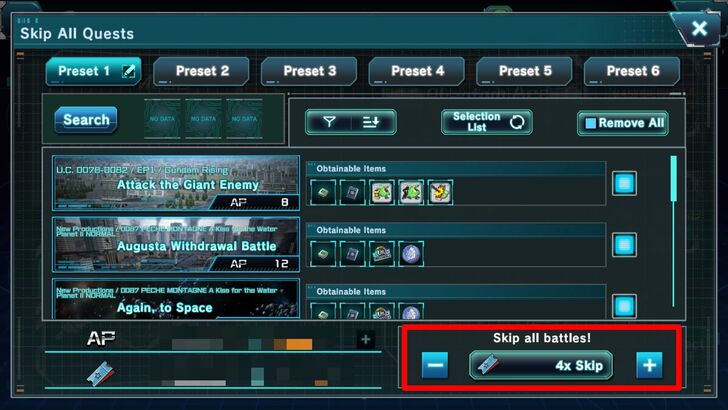 Select All Skip All - Gundam UC Engage