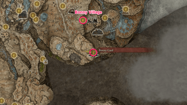 Elden Ring - Bonny Gaol Map Location