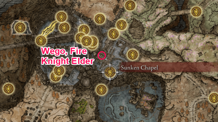Elden Ring - Wego, Fire Knight Elder World Location