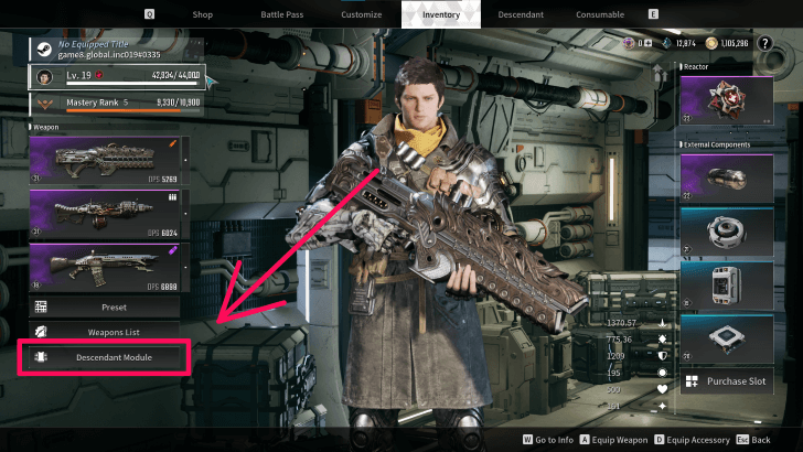 The First Descendant - Select Descendant Module
