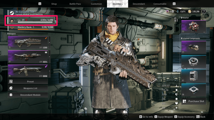 The First Descendant - Descendant Level