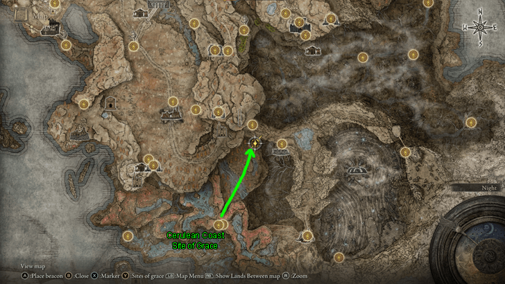 Elden Ring - Forager Brood Cookbook 3 Map View