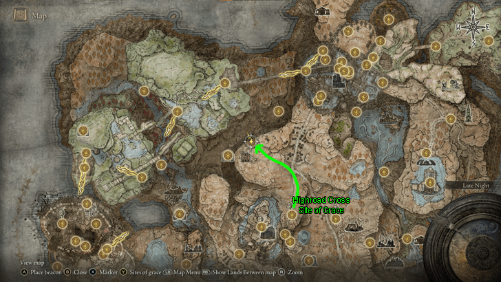 Elden Ring - Forager Brood Cookbook 4 Map View