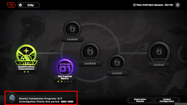 Investigation Points Have a Weekly Limit