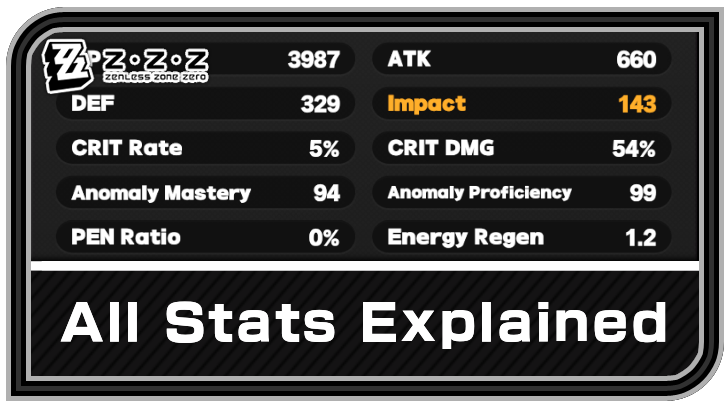 Zenless Zone Zero - All Stats Explained