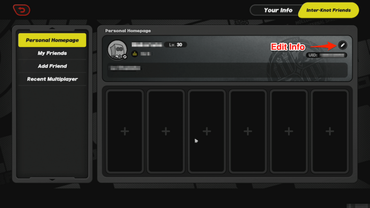 Edit Info in Zenless Zone Zero