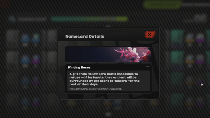 Hollow Zero Namecard Reward