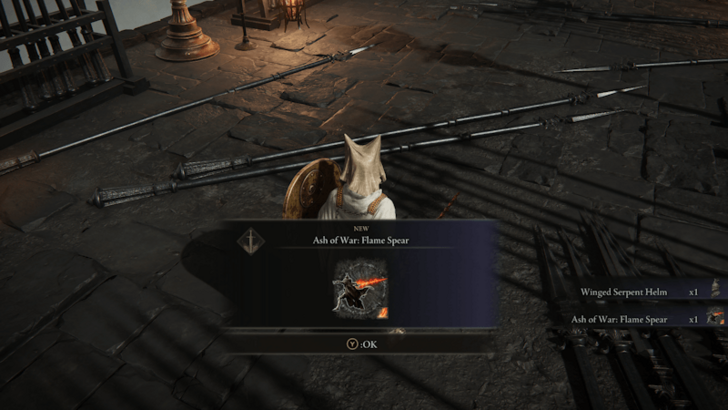 Elden Ring - Ash of War Flame Spear Drop
