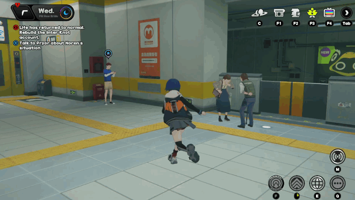 Talk to Pryor in Metro Station