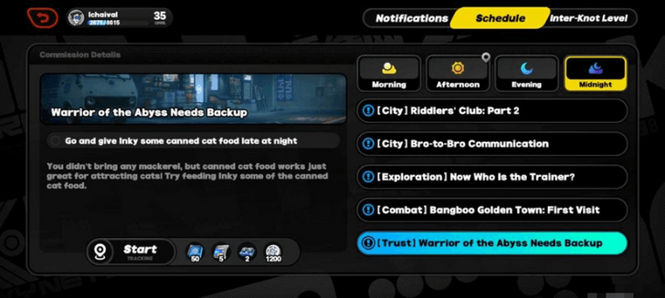 Give to Inky During The Warrior of the Abyss Needs Backup