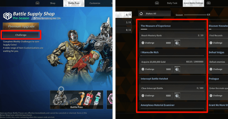 The First Descendant - Season Challenges