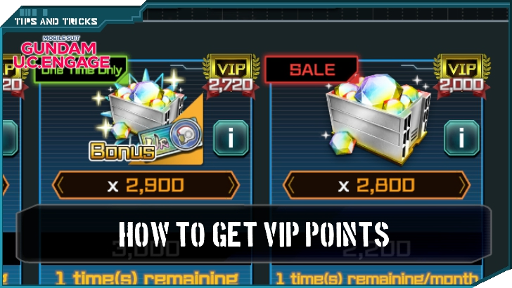 VIP Points Top Banner - Gundam UC Engage