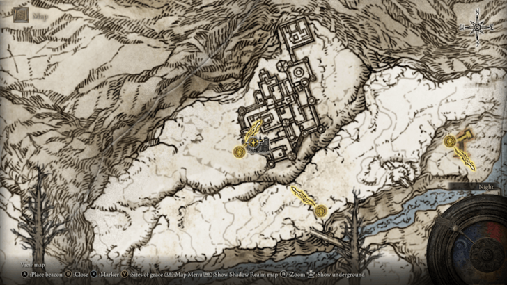 Elden Ring - Somber Stone 7 Castle Sol Map Location