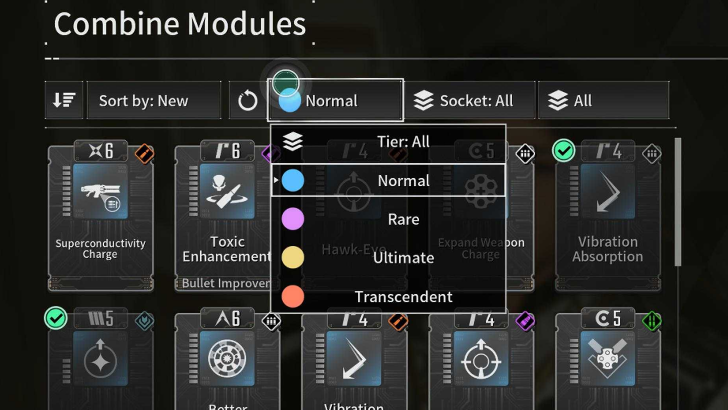 The First Descendant - Combine Modules Rarity Filter