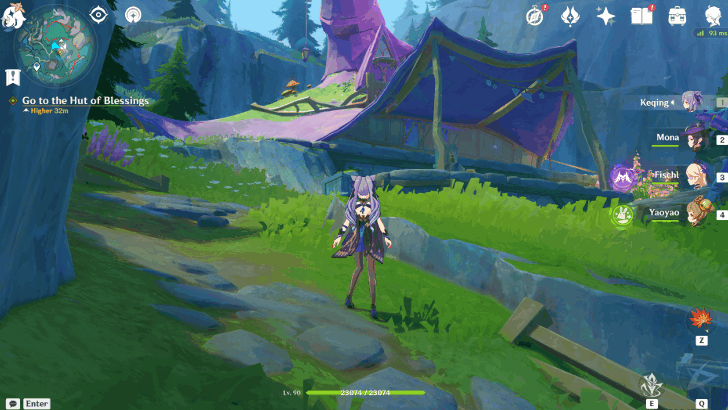 Genshin Impact The Story Begins in a Forest Without Rain Walkthrough - Go to the Hut of Blessings