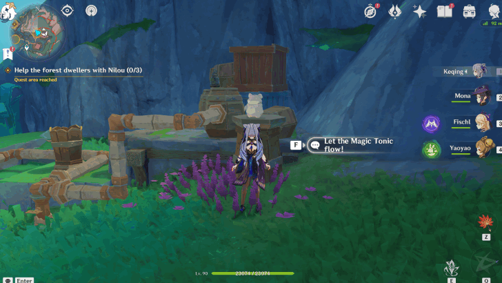 Genshin Impact The Story Begins in a Forest Without Rain Walkthrough - Talk to the Hamster at the Very End