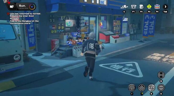 Talk to the Bangboo at the Convenience Store