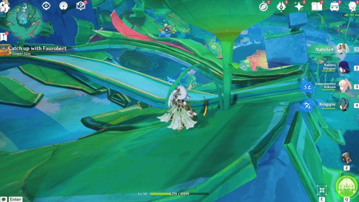 Genshin Impact The Lotus Leaf and the Champion Walkthrough - Catch up with Faurobert