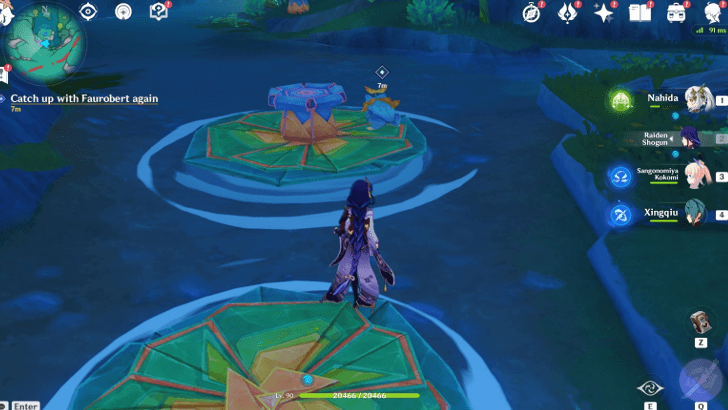 Genshin Impact The Lotus Leaf and the Champion Walkthrough - Catch up with Faurobert again