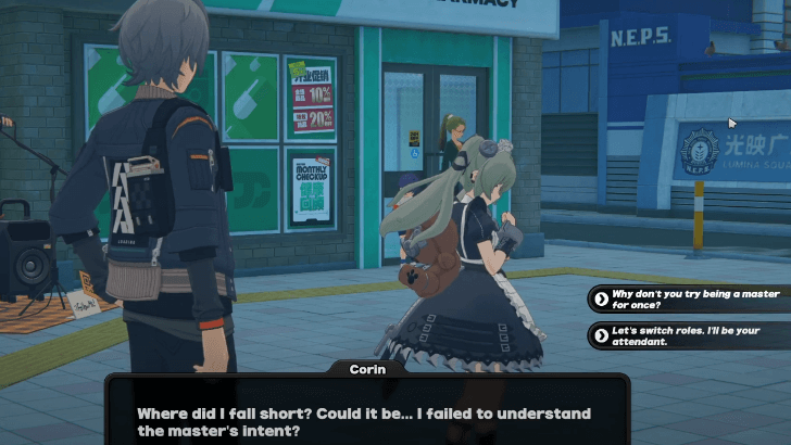 Resolve to Become an Attendant - Talk to Corin