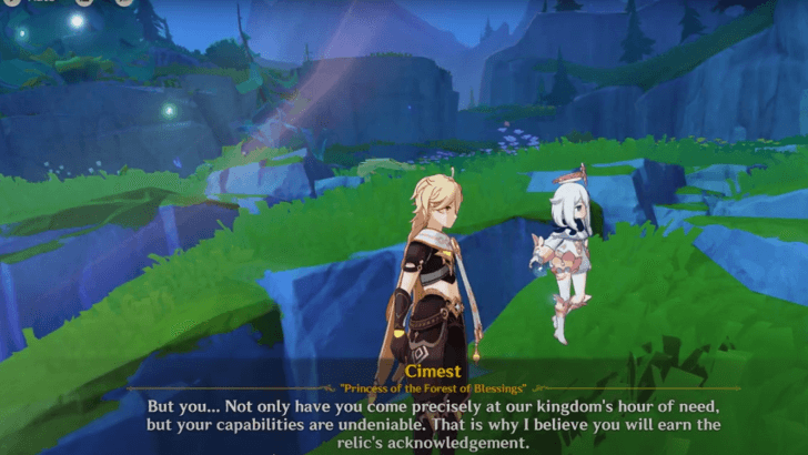 Genshin Impact The Forest and the Princess Walkthrough - Talk to Princess Cimest