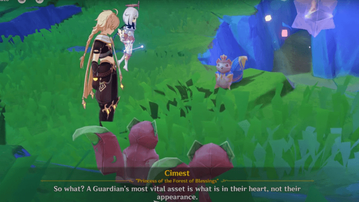 Genshin Impact The Forest and the Princess Walkthrough - Talk to Princess Cimest