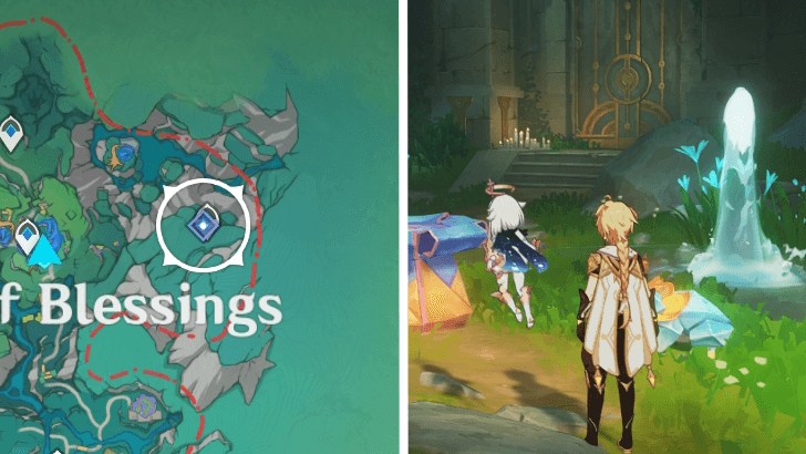 Genshin Impact The Answer of the Lotus Leaves and Forest Walkthrough - Go to the Cave of Eerie Murmurs