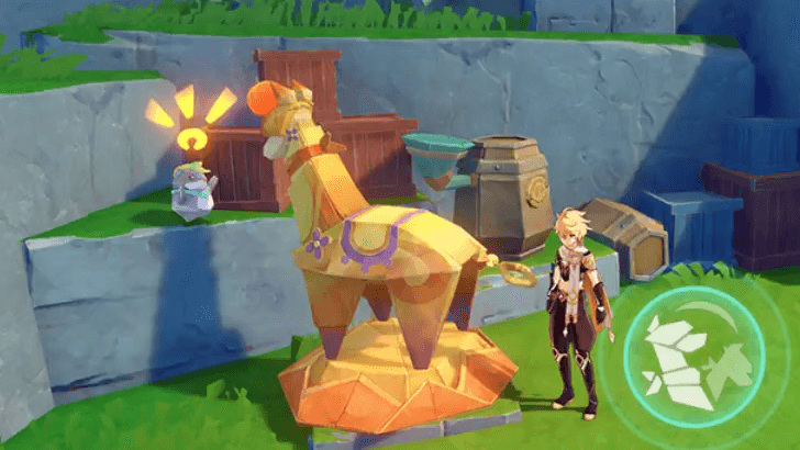 Genshin - Get and Drop Ingredients by Pressing the Attack Button