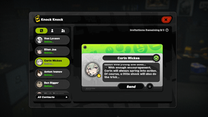 Send Corin a DM to Invite Her