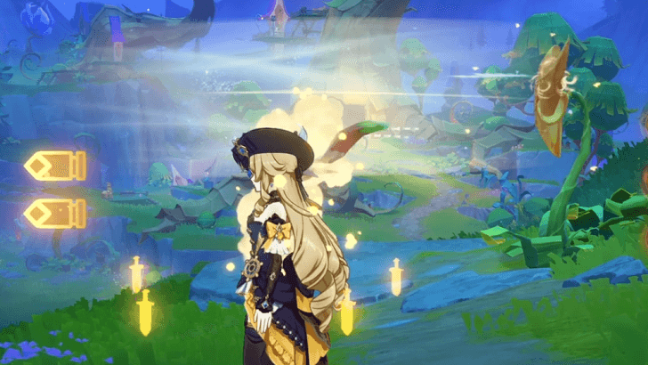 Genshin - Paper Squirrel Flower Fan