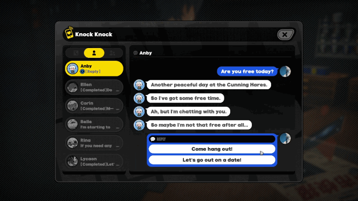 Send Anby a DM to Invite Her Over