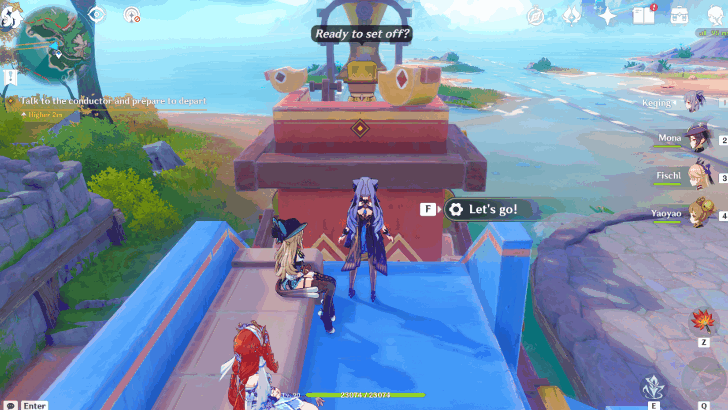 Genshin Impact They Once Walked the Starry Sky Walkthrough - Talk to the conductor and prepare to depart