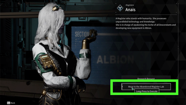 The First Descendant - Talk to Anais and Move to the Abandoned Magister Lab