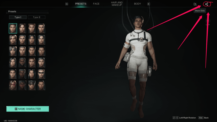 Once Human - Character Creation Share Data