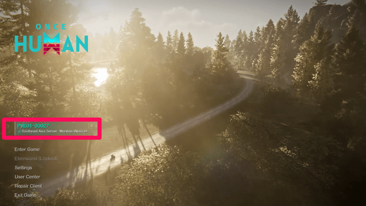 Once Human - Server Select Button