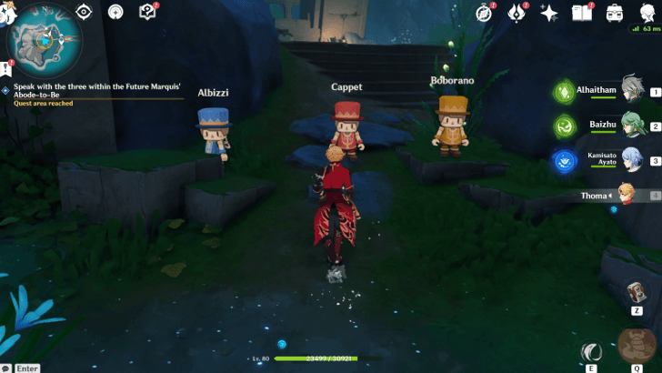 Genshin Impact Narration Footnotes Walkthrough - Speak with the three within the Future Marquis