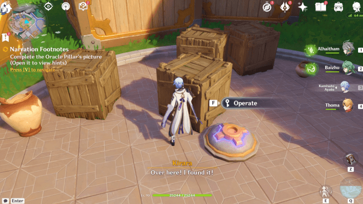 Genshin Impact Narration Footnotes Walkthrough - Complete the Oracle Pillar