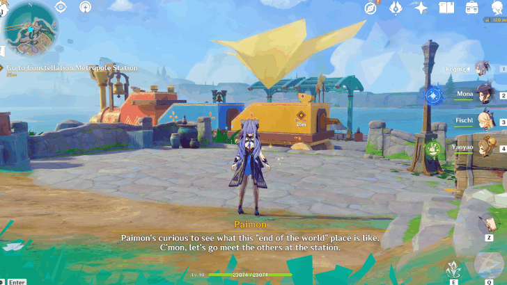 Genshin Impact Until the End of the World Walkthrough - Go to Constellation Metropole Station