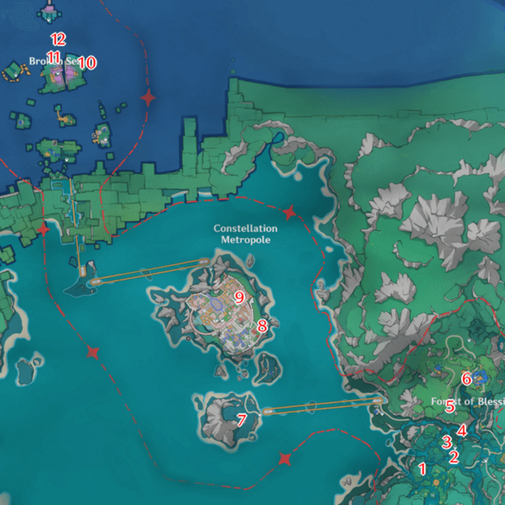 Genshin - Simulanka Time Trial Locations