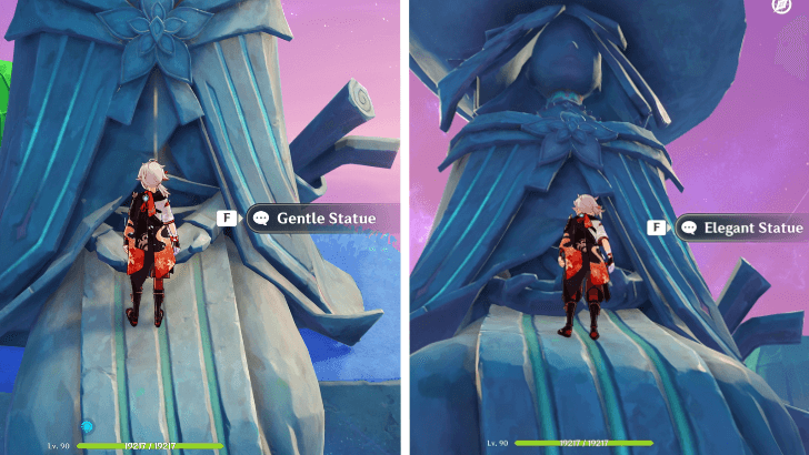 Genshin Impact Towards the Lighthouse, or Far Away Walkthrough - Make a Wish to the Three Goddess Statues