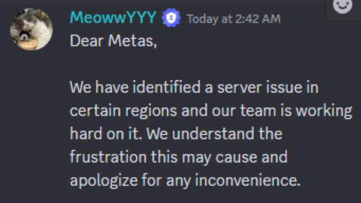 Once Human - Discord Server Issues Notice