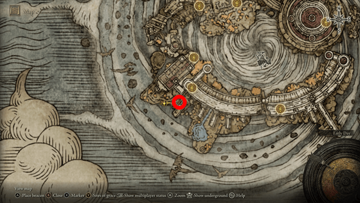 Elden Ring - Somber Smithing Stone 9 Map View