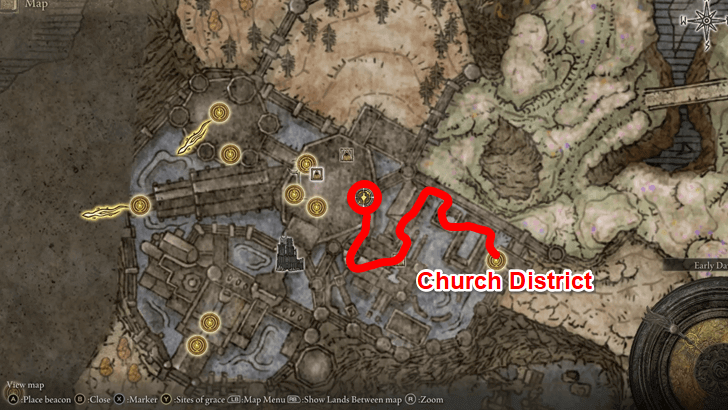 Elden Ring - Somber Smithing Stone 9 Map View