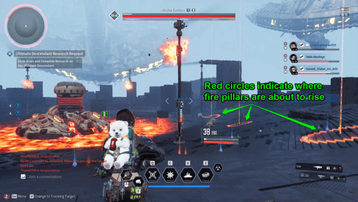 The First Descendant - Avoiding Fire Pillars