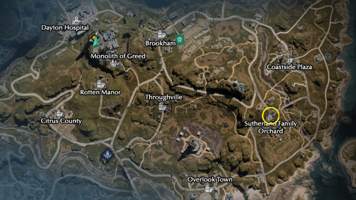 Once Human Sutherland Family Orchard Map