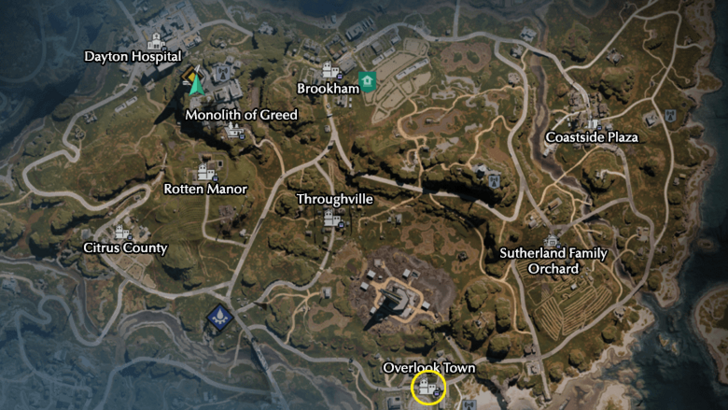 Once Human Overlook Town Map