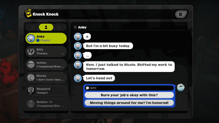 Send Anby a DM to Invite Her Over